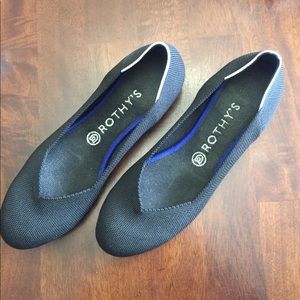 Rothy’s black round toe flats size 9